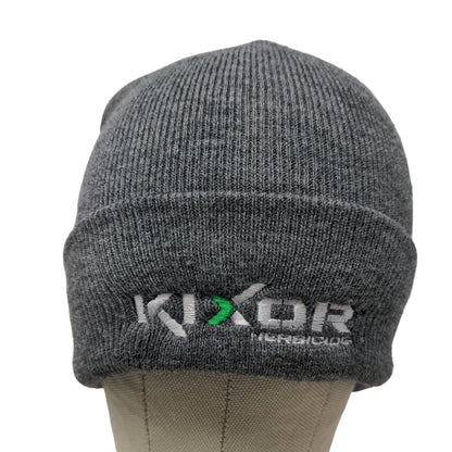 Kixor Herbicide Men's Knit Beanie Hat Cap Gray 100% Acrylic Embroidered Logo