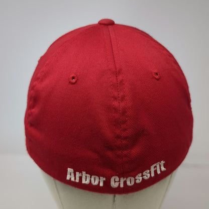 Flexfit Baseball Cap Red M CrossFit Endurance Team Arbor Gym Athletic Hat