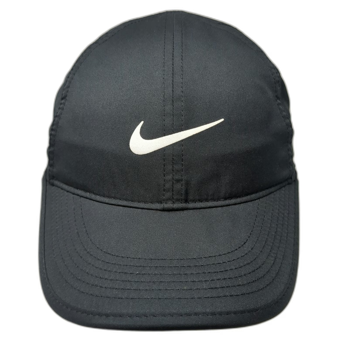 Nike Baseball Cap Black One Size Dri-Fit Featherlight Swoosh Strapback Hat