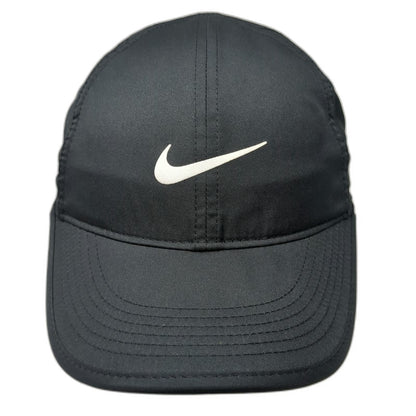 Nike Baseball Cap Black One Size Dri-Fit Featherlight Swoosh Strapback Hat