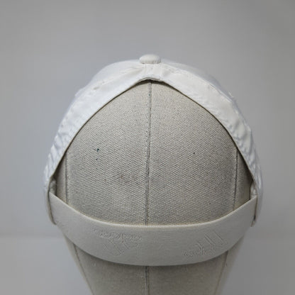 Adidas 3 Stripes Strapback Hat White One Size Solid Stretch Ponytail