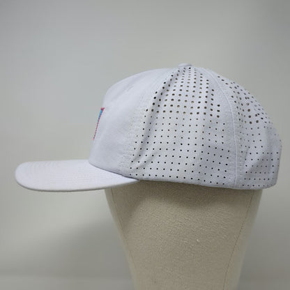 Flomotion Trucker Hat White One Size Palm Tree Perforated Mesh Snapback Beach