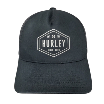 Hurley Since 1999 Snapback Trucker Hat Black OSFA Mesh Back The Classics Yupoong
