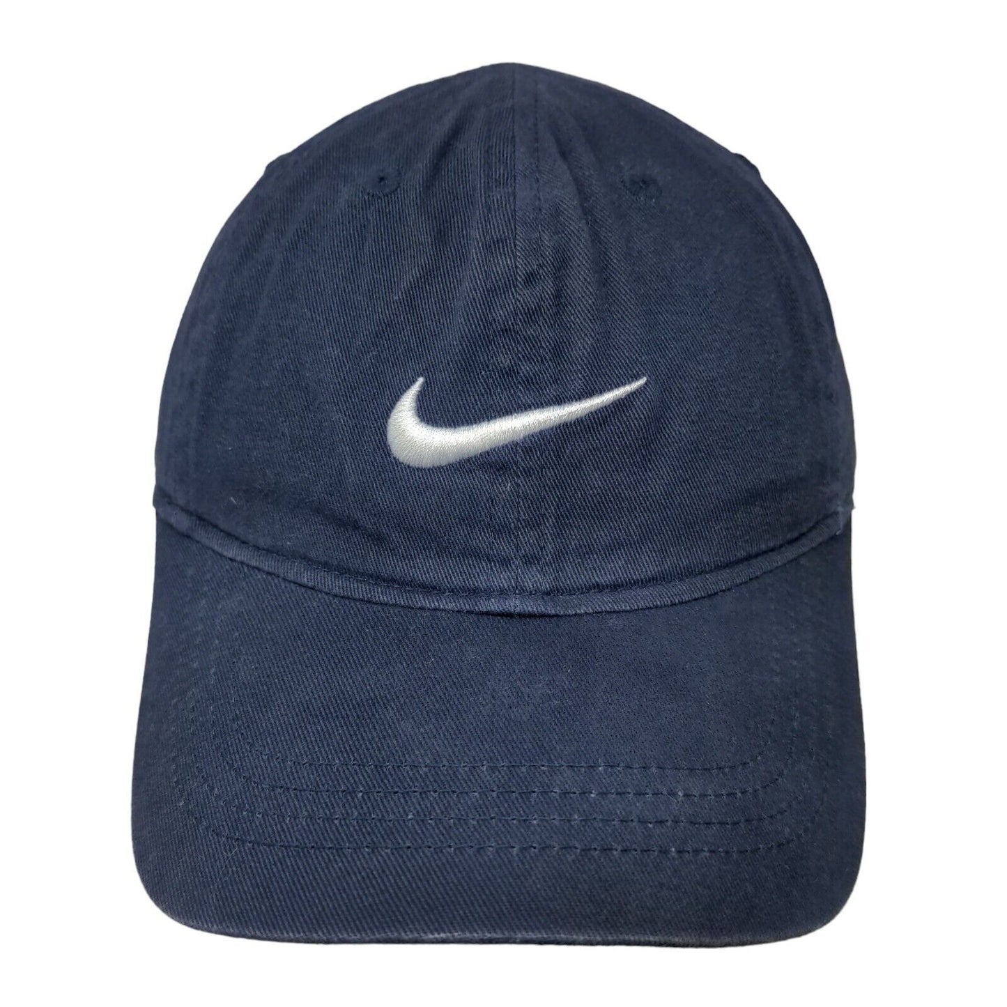 Nike Boy's Strapback Hat Blue Size 4-7 Embroidered Swoosh Logo Cotton