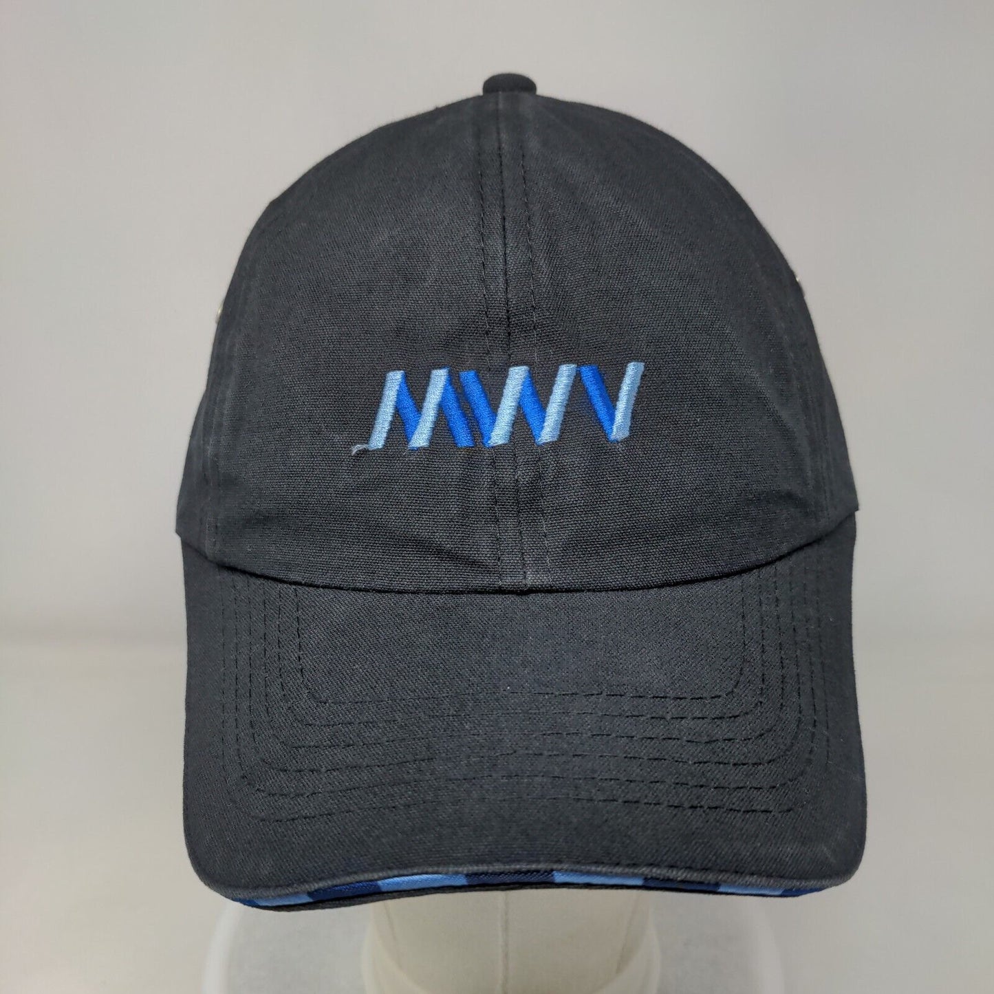 MWV Strapback Hat Black One Size Adjustable Embroidered Vent Holes