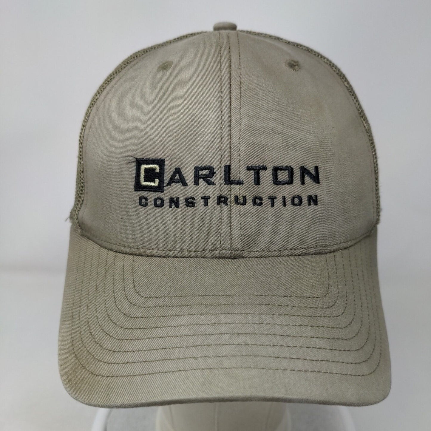 Carlton Construction Snapback Mesh Back Trucker Hat Green One Size