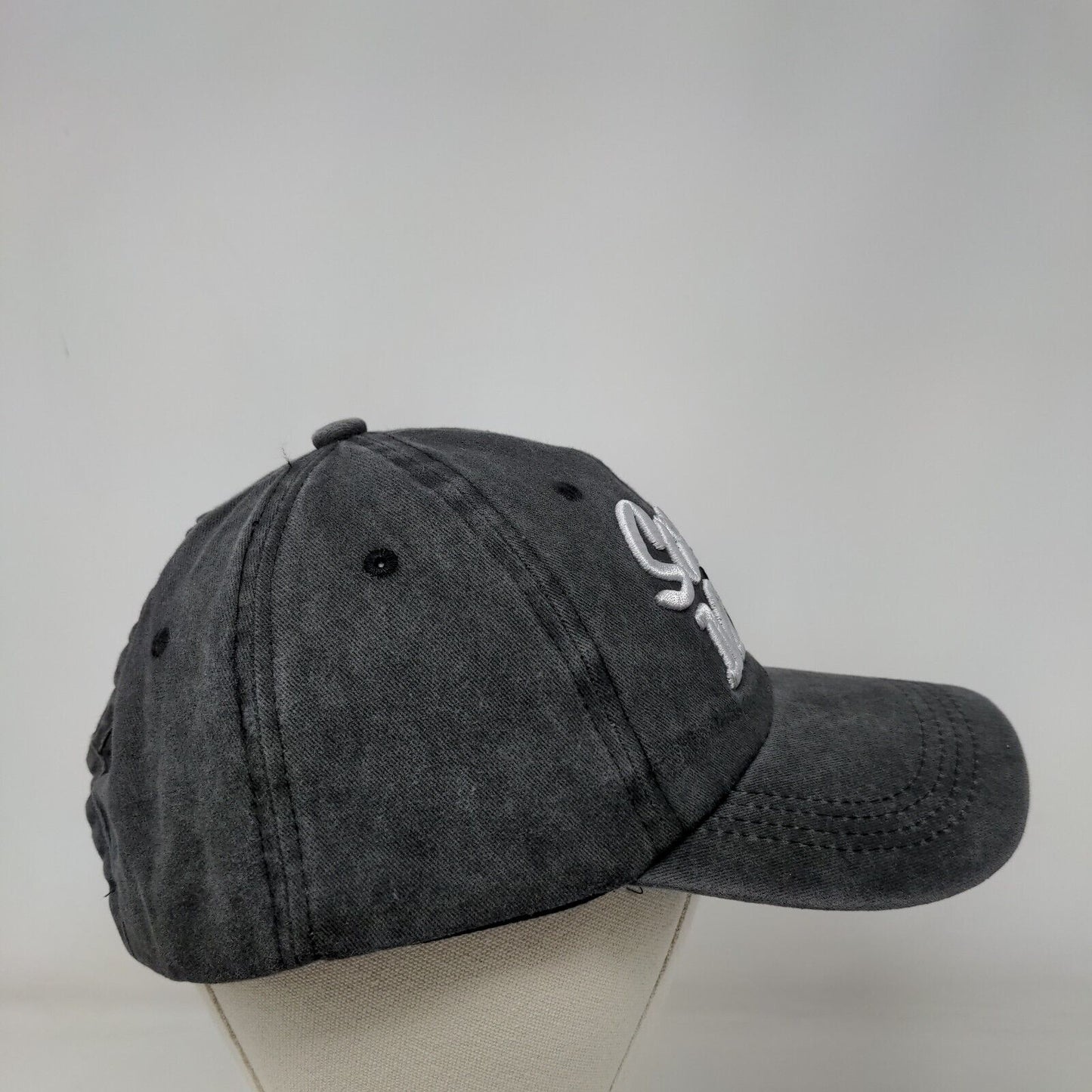 Soccer Mom Ponyback Slideback Hat Gray One Size Adjustable Embroidered Cotton