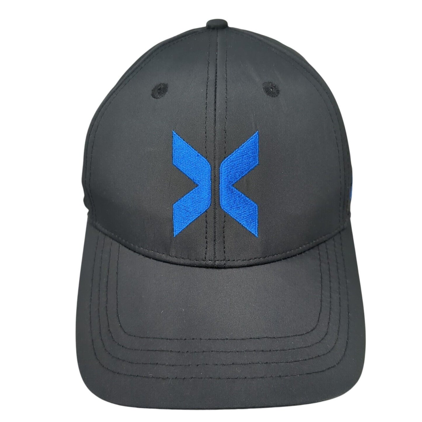 Xchange Snapback Hat Black One Size Adjustable Embroidered Laser Cut