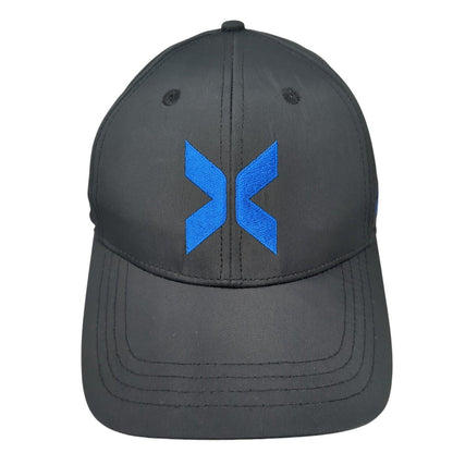 Xchange Snapback Hat Black One Size Adjustable Embroidered Laser Cut