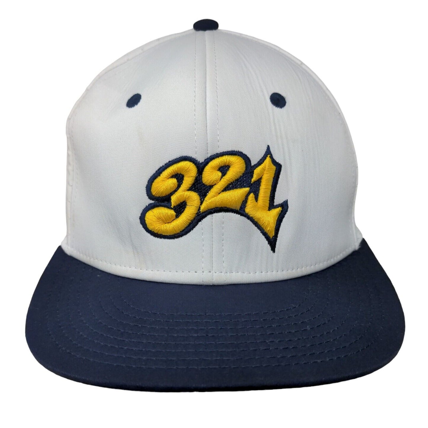 321 Fitted Hat White Small Breathable Embroidered 6 Panel The Game