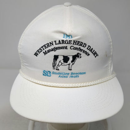 5 Panel White OSFM Hat Western Large Herd Dairy Conference 1993 Cow SmithKline