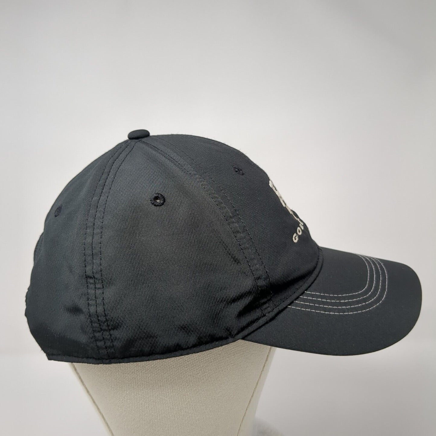 Black Gold Golf Club Snapback Hat Black OSFM Nike Embroidered 6 Panel