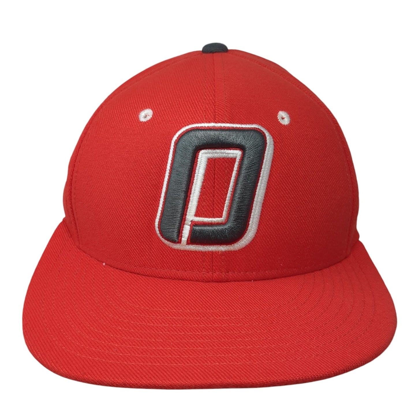 Storm Fitted Hat Red Medium Embroidered Laser Cut Nike True Dri-Fit