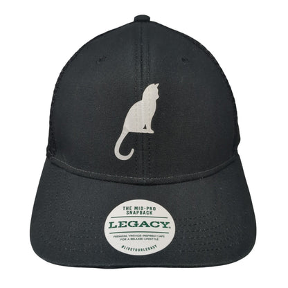 Cat Snapback Mesh Back Trucker Hat Black One Size Adjustable Legacy