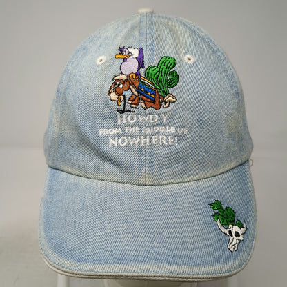 Smith Southwestern Baseball Cap Blue One Size Denim Cactus Cow Slideback Hat