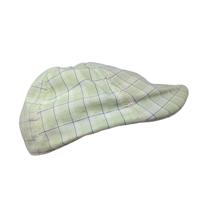 Steeno Men's Cabby Hat Multicolor Check Pattern Size Small Cotton