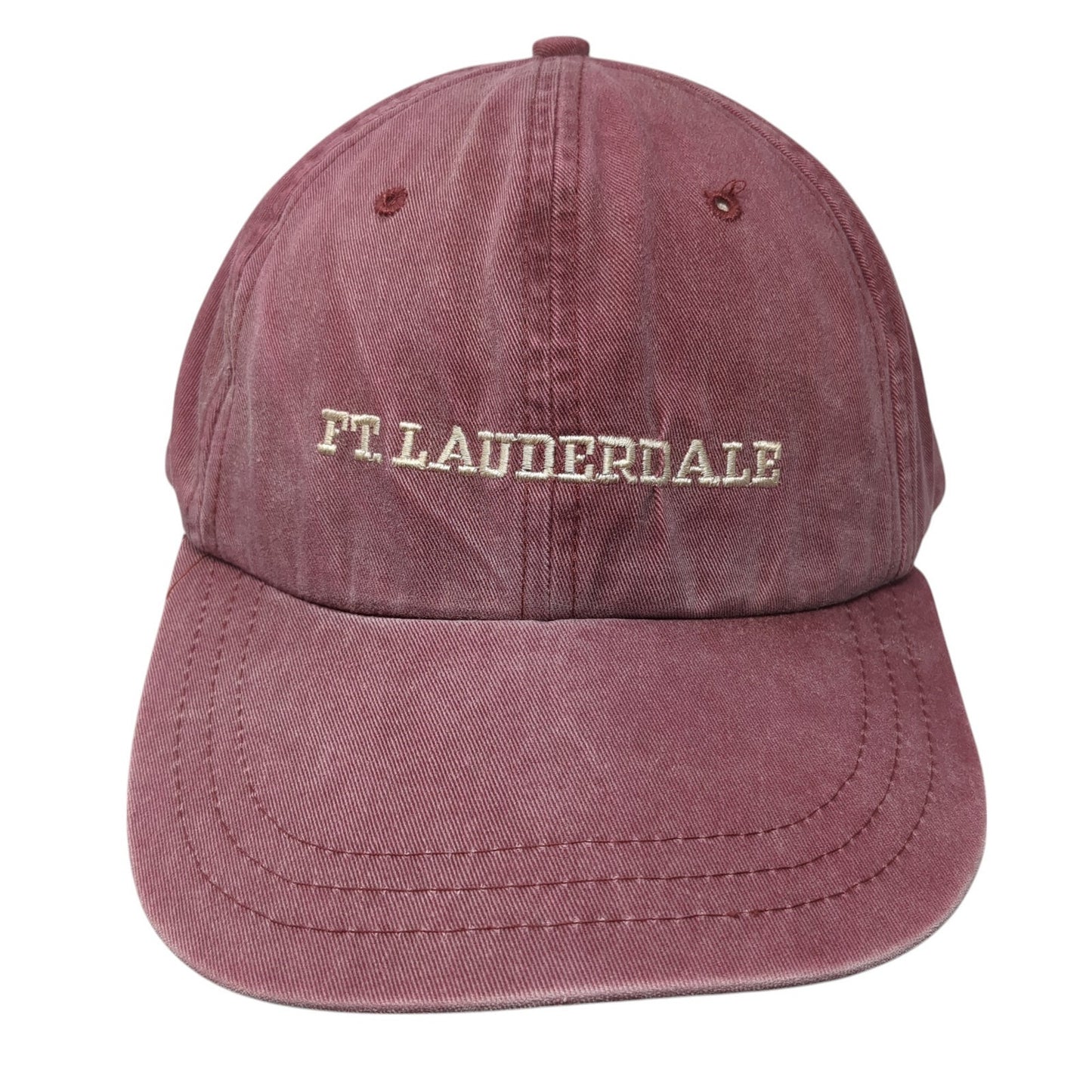Ft. Lauderdale Slideback Baseball Cap Red One Size Adjustable Embroidered Adams