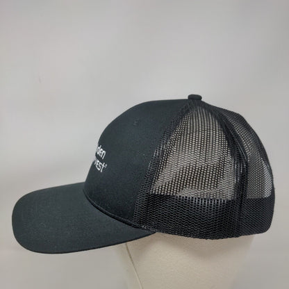 Golden Harvest Adult Snapback Trucker Hat Black One Size Mesh Back Outdoor Cap