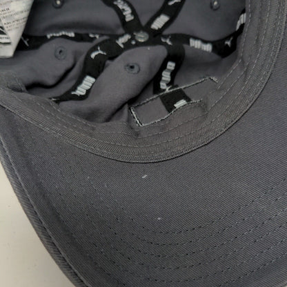 PUMA Patch Slideback Hat Gray One Size Adjustable 6 Panel Vent Holes