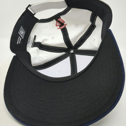 TaylorMade Baseball Cap White Blue One Size Adjustable Logo Golf Hat Polyester