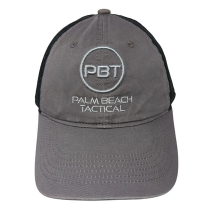 PBT Palm Beach Tactical Strapback Trucker Hat Gray One Size Mesh Back
