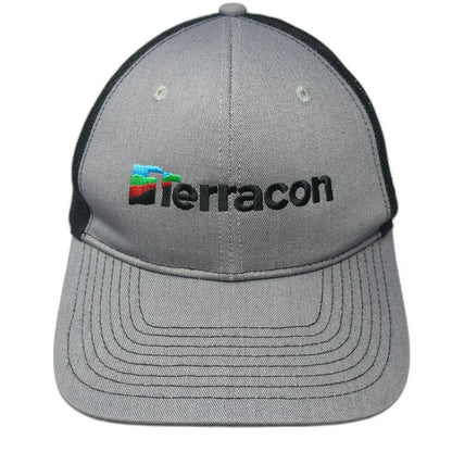 Port Authority Trucker Hat Gray Black One Size Mesh Snapback Terracon Logo