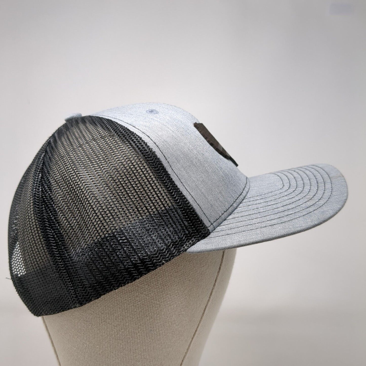 American Flag Snapback Trucker Hat Gray One Size Adjustable Mesh Back Richardson