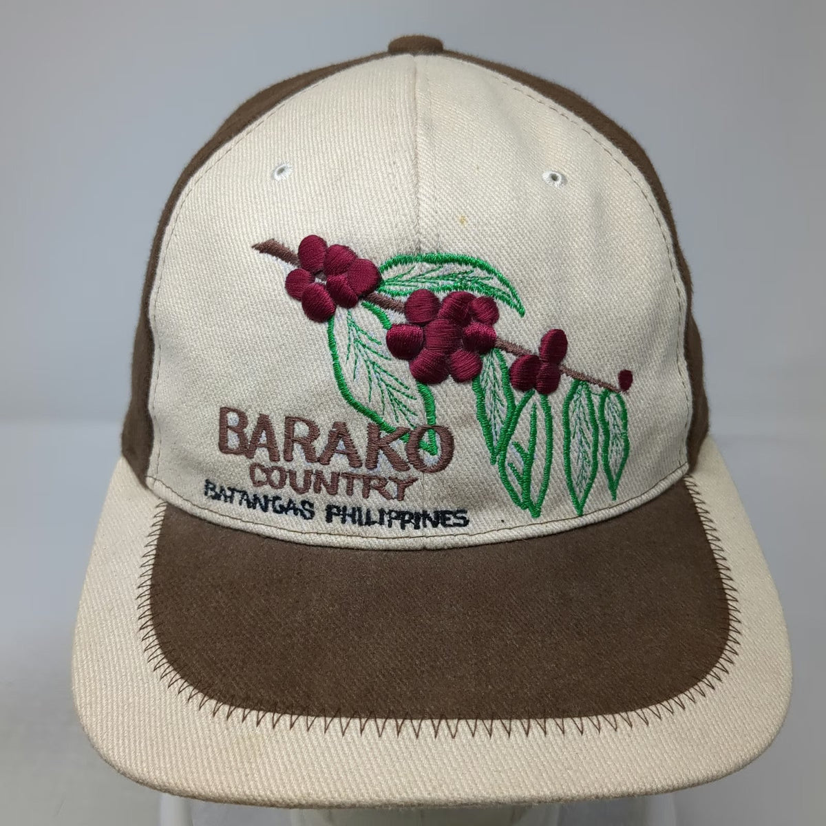 Baseball Cap Brown Beige One Size Barako Country Batangas Philippines Coffee Hat