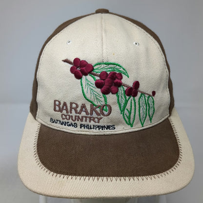Baseball Cap Brown Beige One Size Barako Country Batangas Philippines Coffee Hat