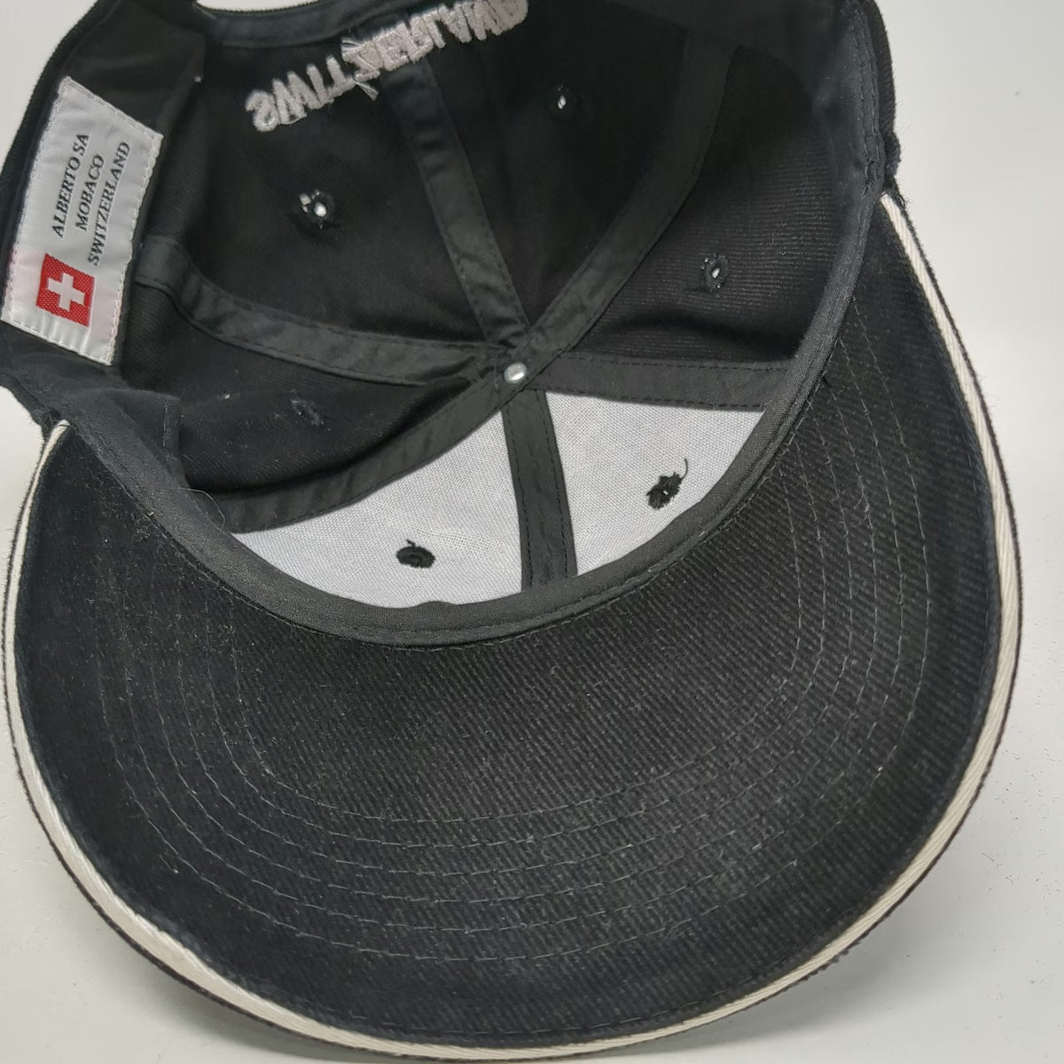 Alberto SA Switzerland Flag Baseball Cap Black One Size Hat Slideback Cross