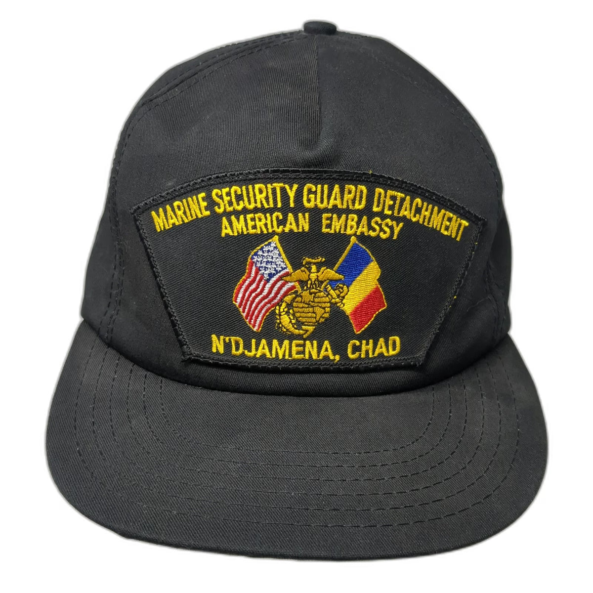 Northstar Snapback Hat Black One Size USMC Marine Security Guard Detachment Chad