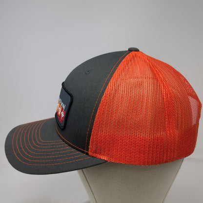 Richardson Trucker Hat Gray Orange One Size Structural Edge Engineering Snapback