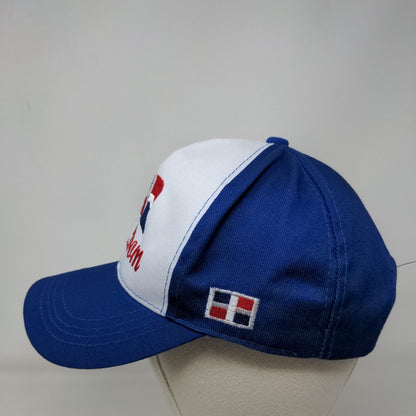 Rep Dom Flag Snapback Hat Blue One Size Embroidered Colorblock