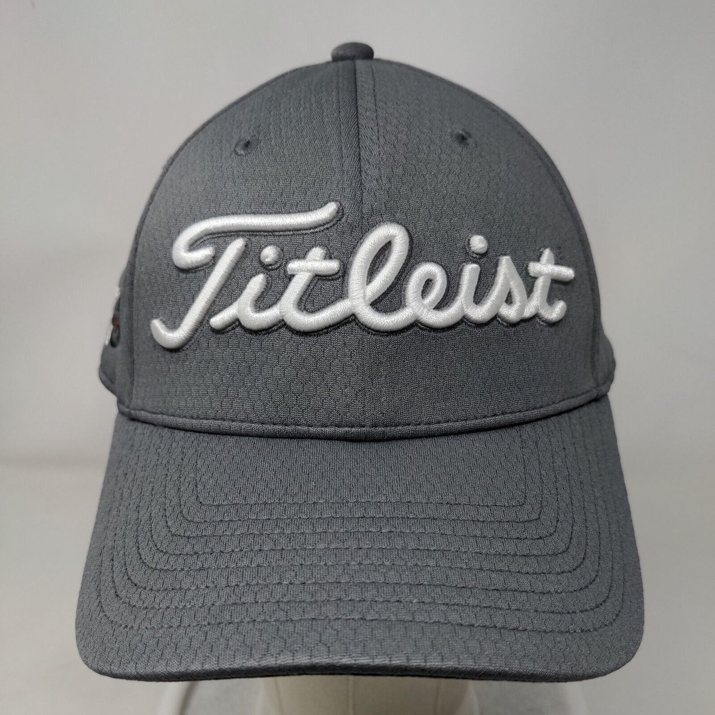 Titleist Cypress Run Fitted Hat Gray M/L Golf's Sym Embroidered 6 Panel