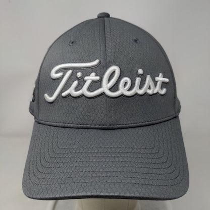 Titleist Cypress Run Fitted Hat Gray M/L Golf's Sym Embroidered 6 Panel