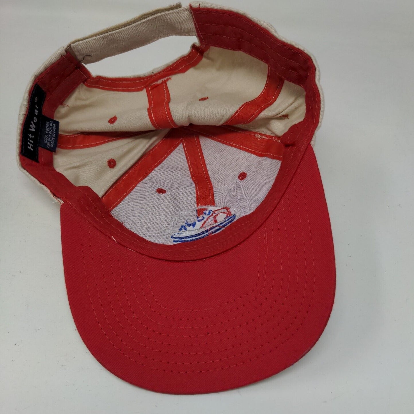 UGWA Strapback Hat Tan OSFA Embroidered 6 Panel Vent Holes Hit Wear