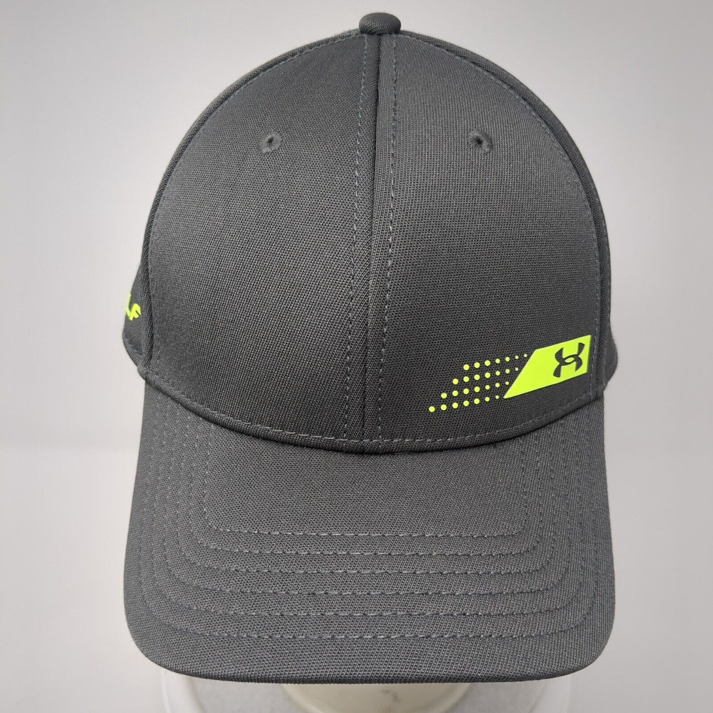 Under Armour Golf Fitted Hat Gray L/XL Lightweight Vented Holes 6 Panel