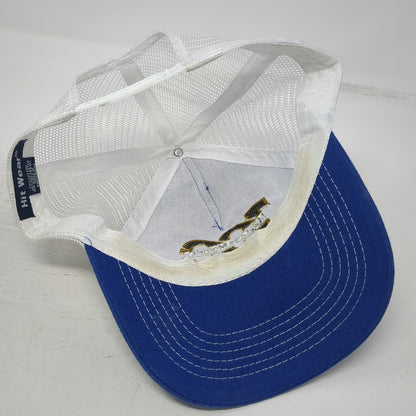 Hit Wear Trucker Hat Blue Gold White One Size M.J. Goss Motor Co 100 Anniversary