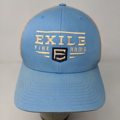 Exile Firearms Richardson Mens Snapback Mesh Back Hat Blue Style 112 Embroidered