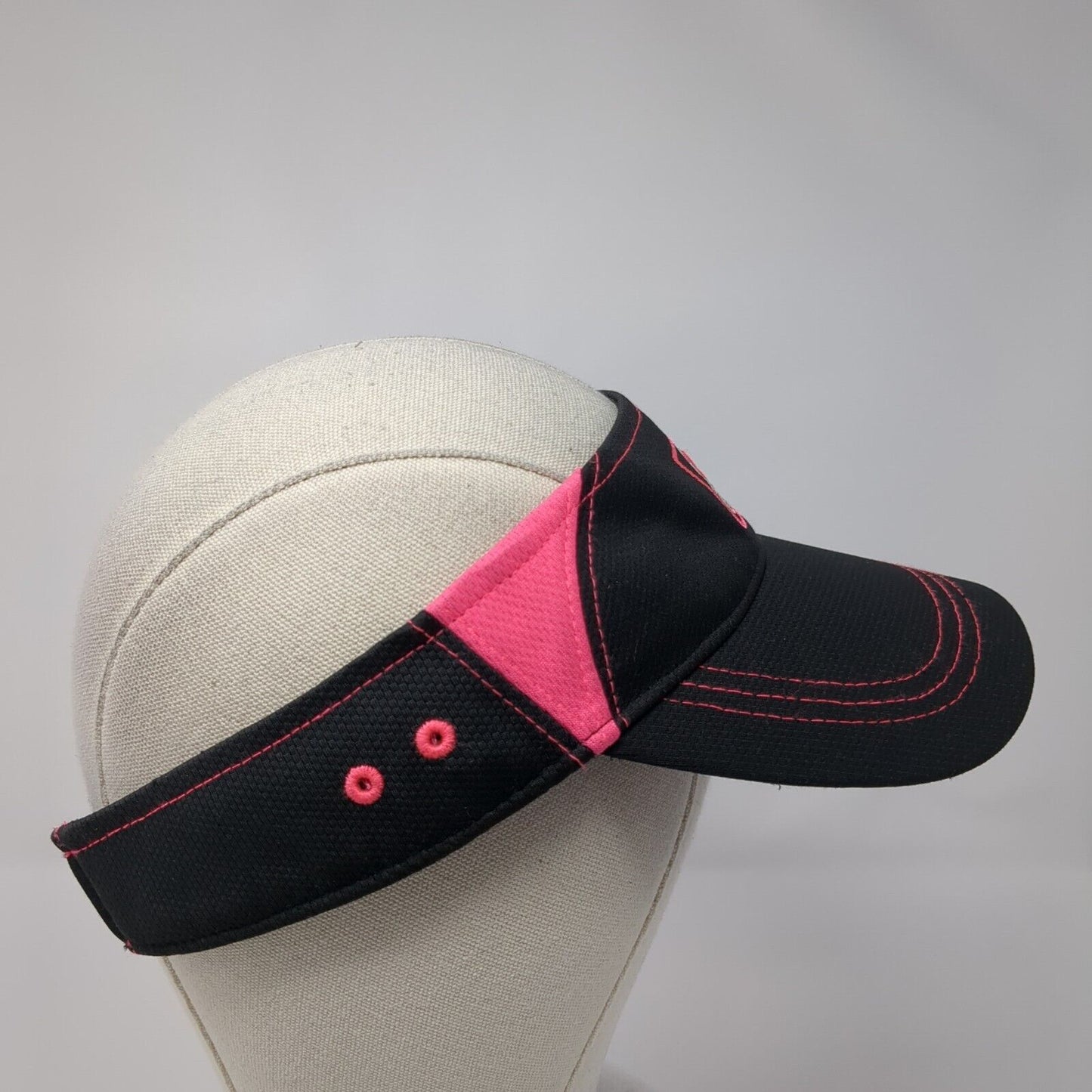 Adidas Strapback Sun Visor Cap Black One Size Adjustable Embroidered Polyester