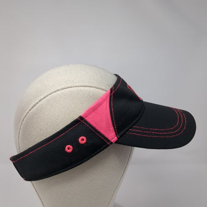 Adidas Strapback Sun Visor Cap Black One Size Adjustable Embroidered Polyester