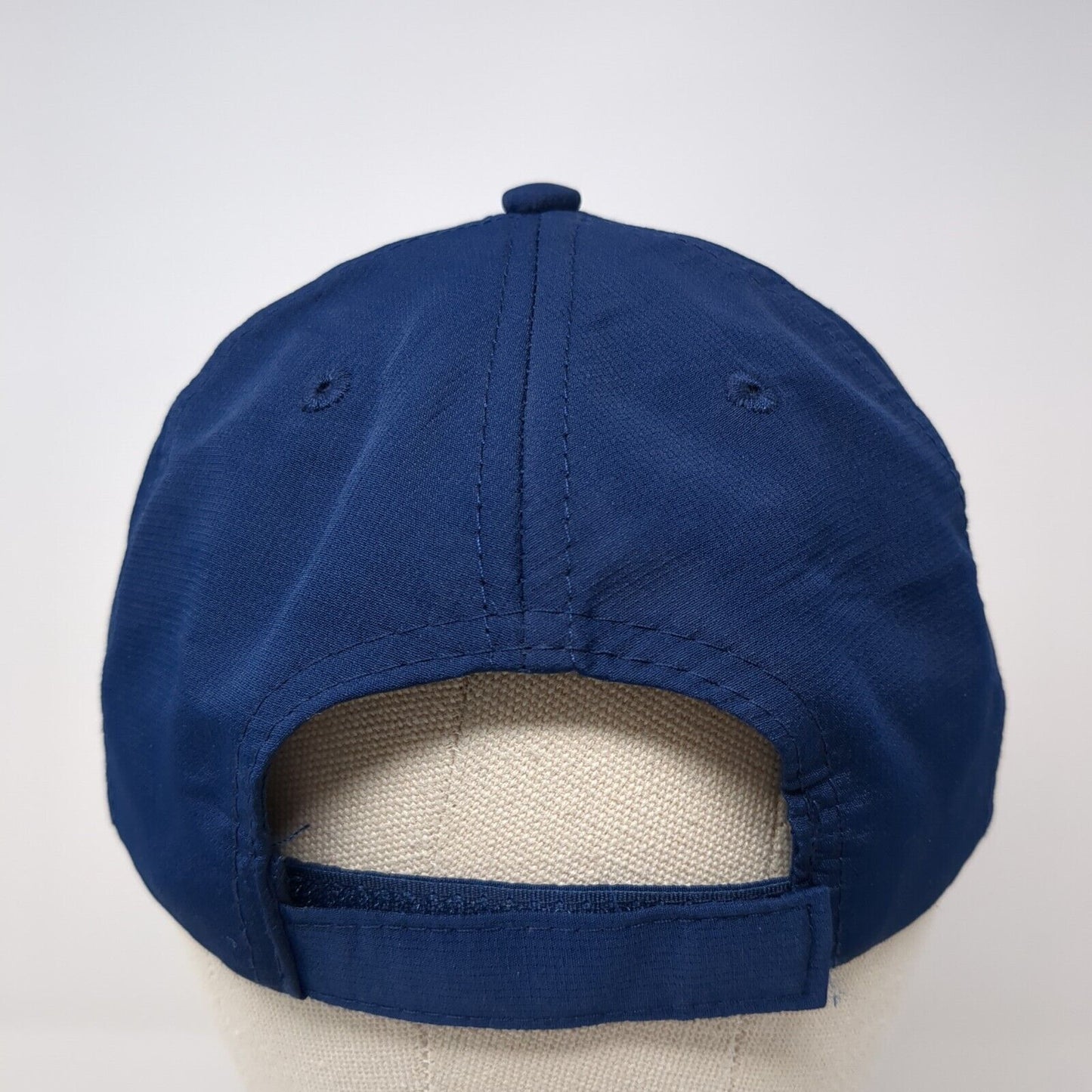 All Out Mayhem Strapback Hat Blue One Size Adjustable Vented Holes Polyester