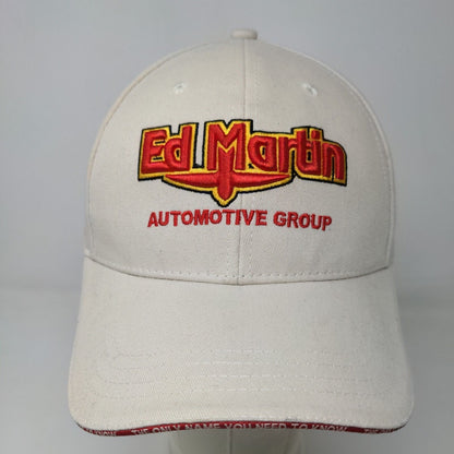 Ed Martin Men's Slideback Hat Tan OSFA Embroidered Car Logos Cotton Poly Blend