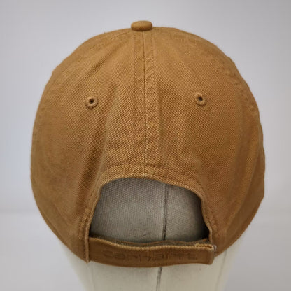 Carhartt Baseball Cap Brown One Size Adjustable Strapback Logo Patch Canvas Hat