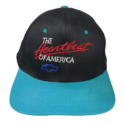 KC Chevrolet Heartbeat of America Hat Snapback Black Blue One Size Logo Chevy