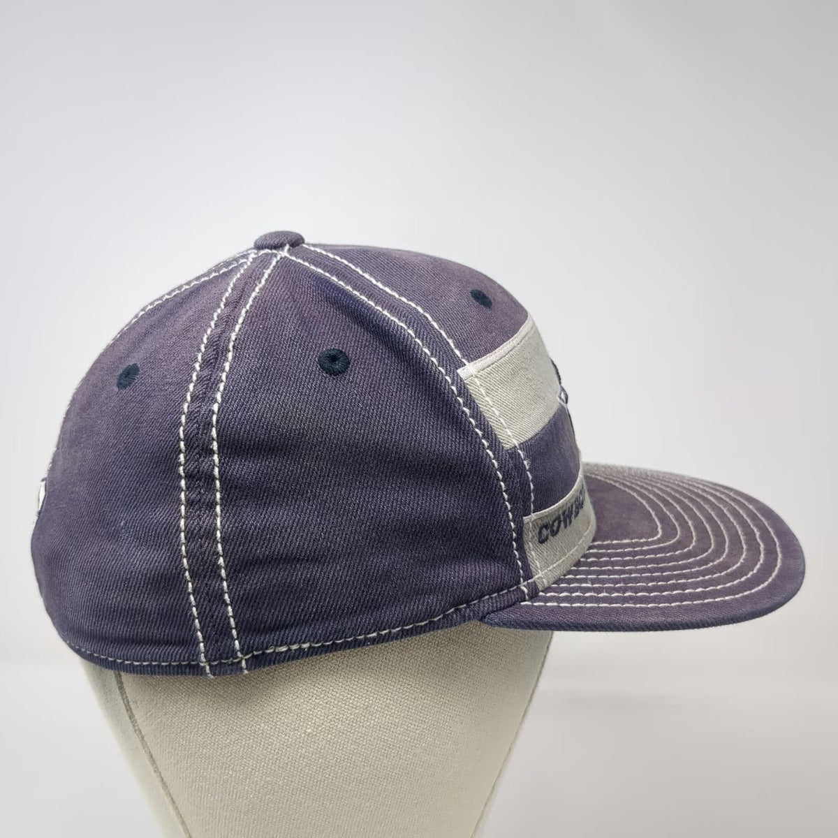 Dallas Cowboys NFL Reebok Cap Blue M Contrast Stitching Stripes Star Logo Hat