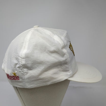 Winston The Wrap White Trucker Hat Snapback Nylon Advertising Promo Vintage