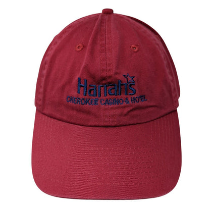 Harrah's Cherokee Casino & Hotel Strapback Hat Red One Size Embroidered