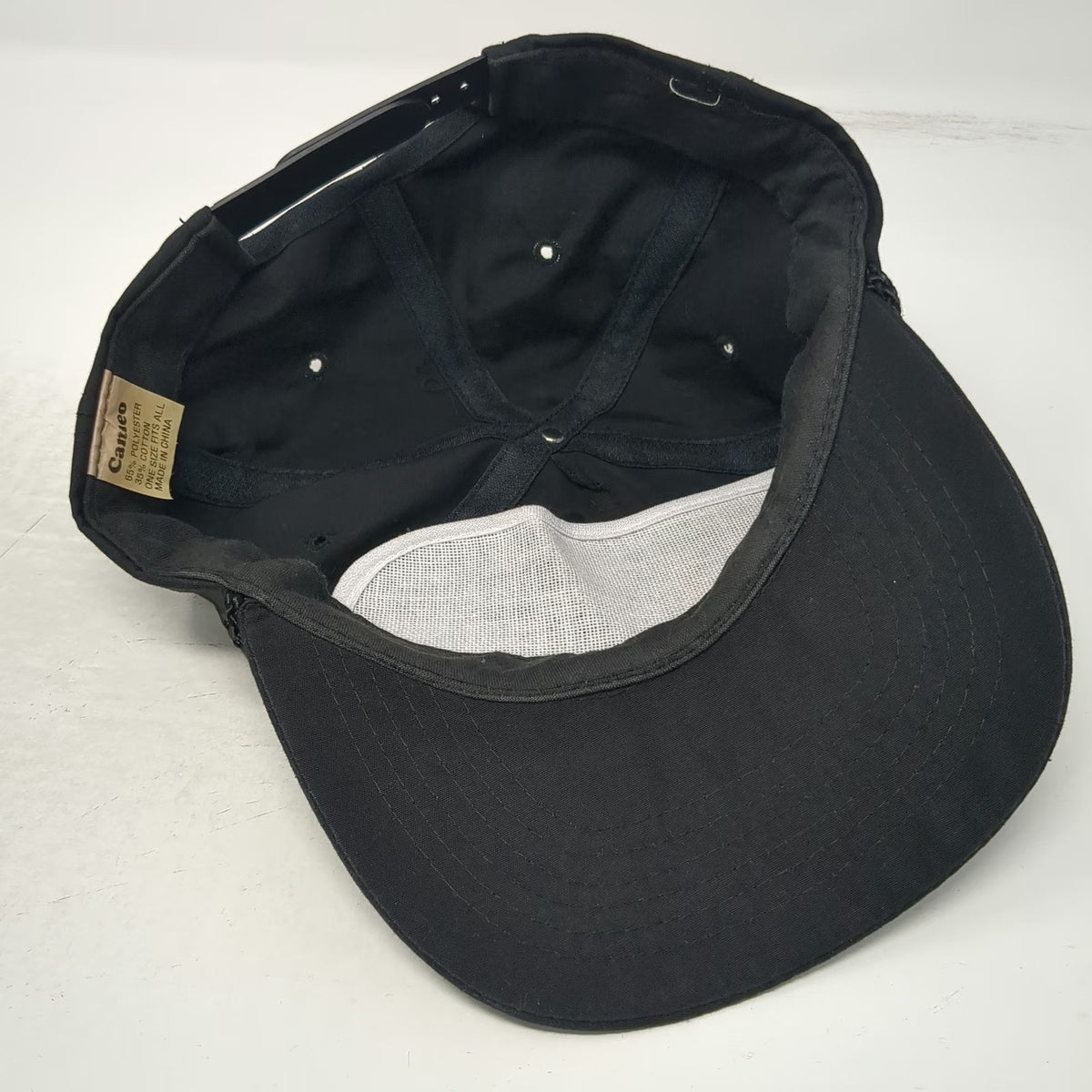 Cameo 5 Panel Hat Black One Size Rope Snapback Mining Industrial Sales Logo
