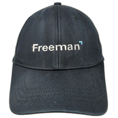 Lands' End Baseball Cap Black One Size Strapback Freeman Logo Cotton Hat